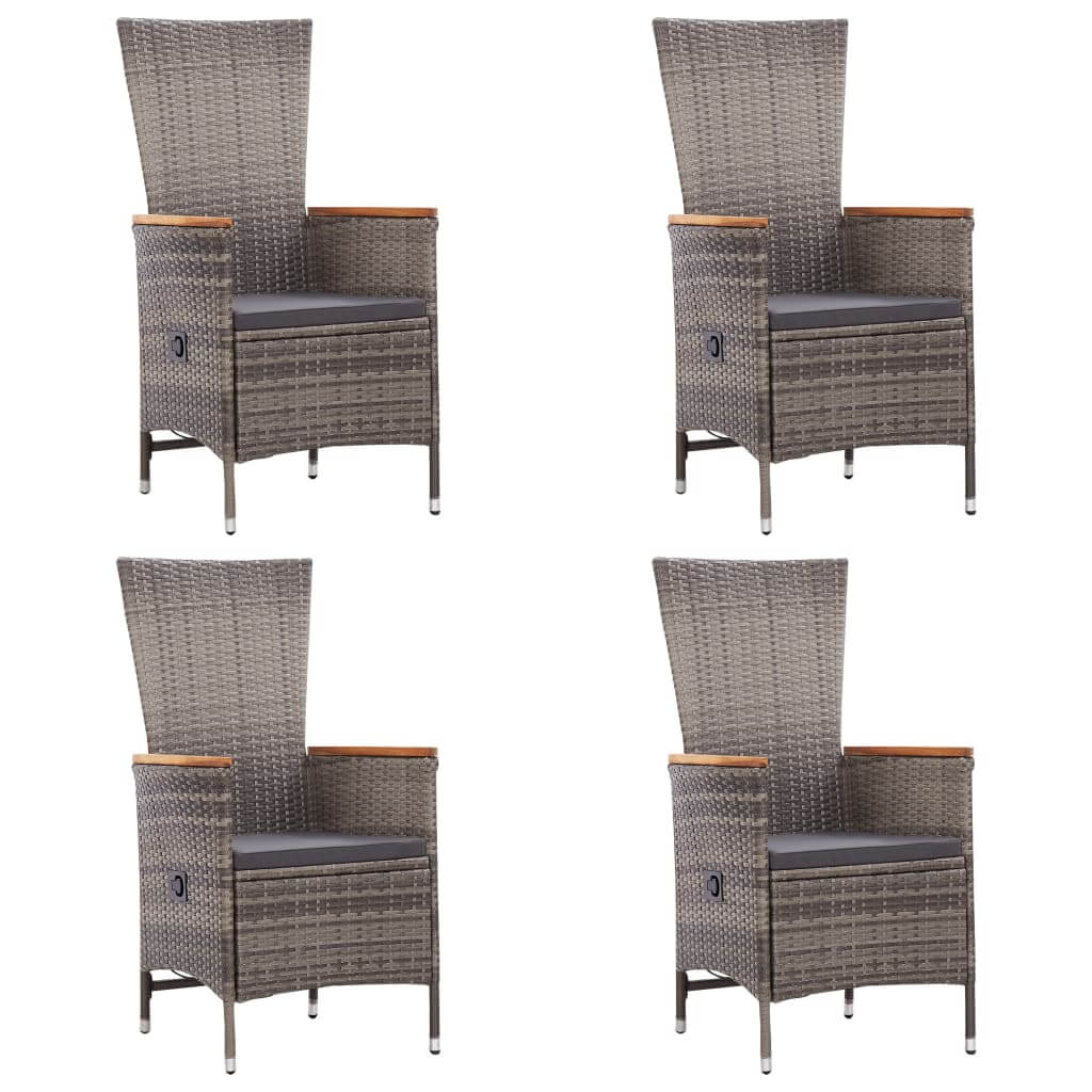 طقم طعام للحديقة مكون من 7 قطع من بولي راتان