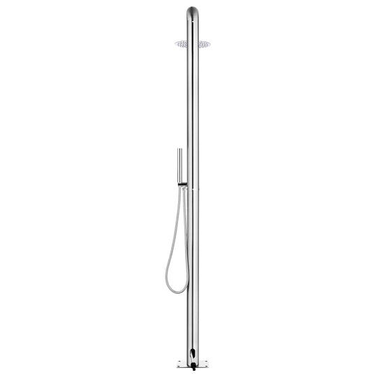 Garden Shower with  Base 230 cm Stainless Steel