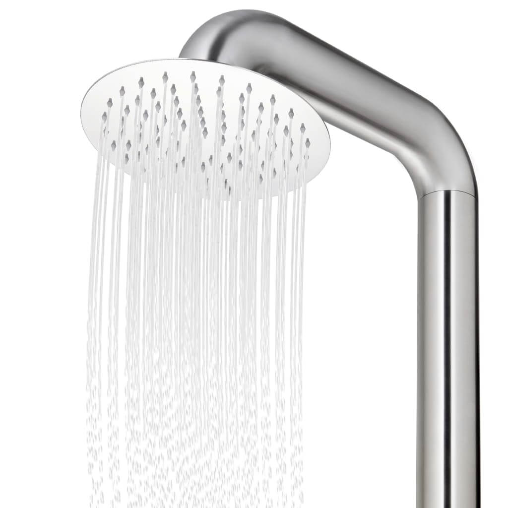 Garden Shower with  Base 230 cm Stainless Steel