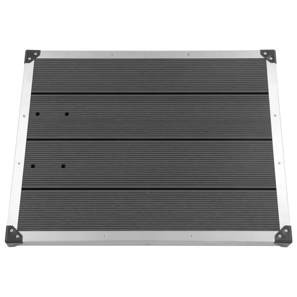 VidaXL Garden Shower with Grey Base 225 cm Stainless Steel