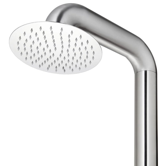 Garden Shower with Base 230 cm Stainless Steel head shower design in stainless steel.
