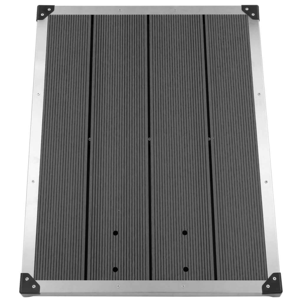 Garden Shower with Base 220 cm Aluminium mat base designed for outdoor showers and pool areas.
