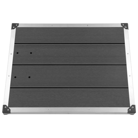 Garden Shower with  Base 220 cm Aluminium base plate for modern outdoor shower setup.