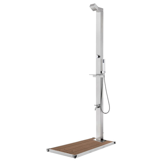 Garden Shower with  Base 225 cm Stainless Steel