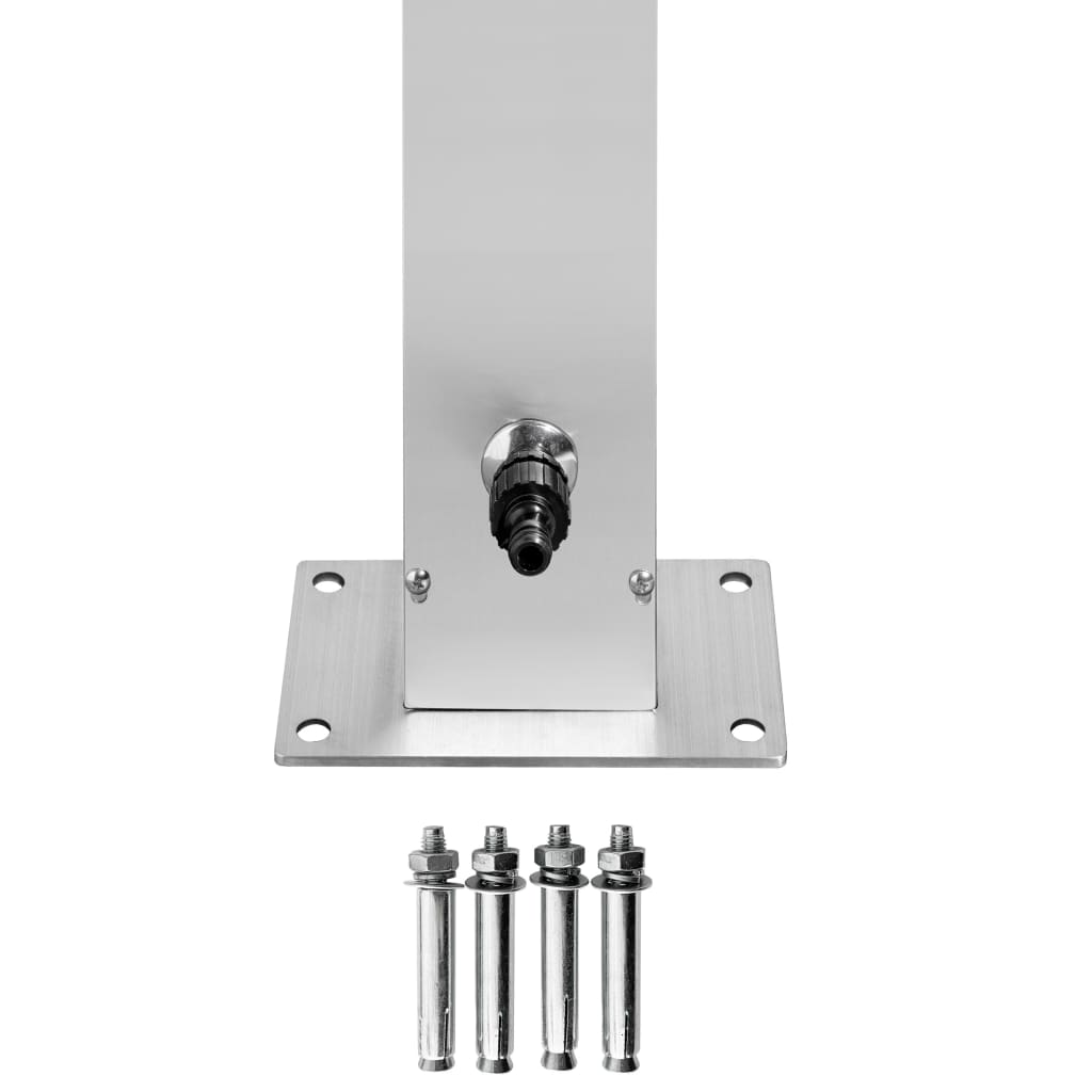 Garden Shower with  Base 225 cm Stainless Steel