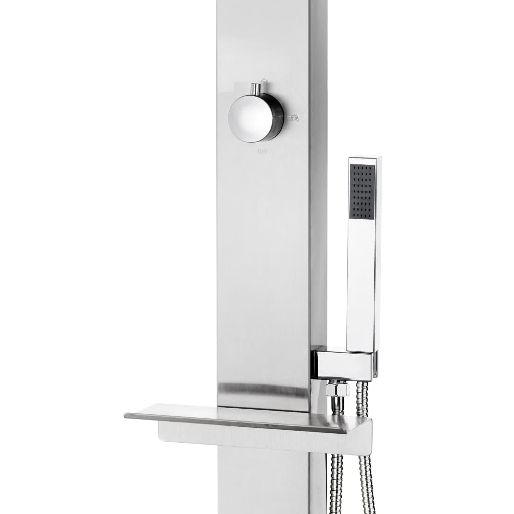 Garden Shower with  Base 225 cm Stainless Steel