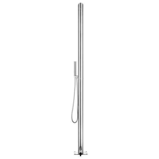 Garden Shower with  Base 225 cm Stainless Steel with hand shower attachment and modern design