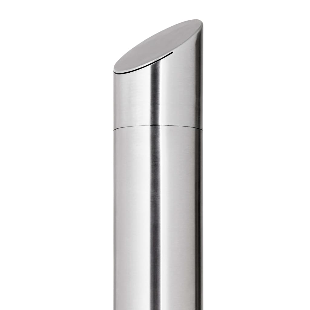 Close-up view of a sleek stainless steel design of Garden Shower with  Base 225 cm Stainless Steel.