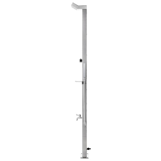 Garden Shower with  Base 225 cm Stainless Steel featuring a sleek stainless steel design for outdoor spaces.