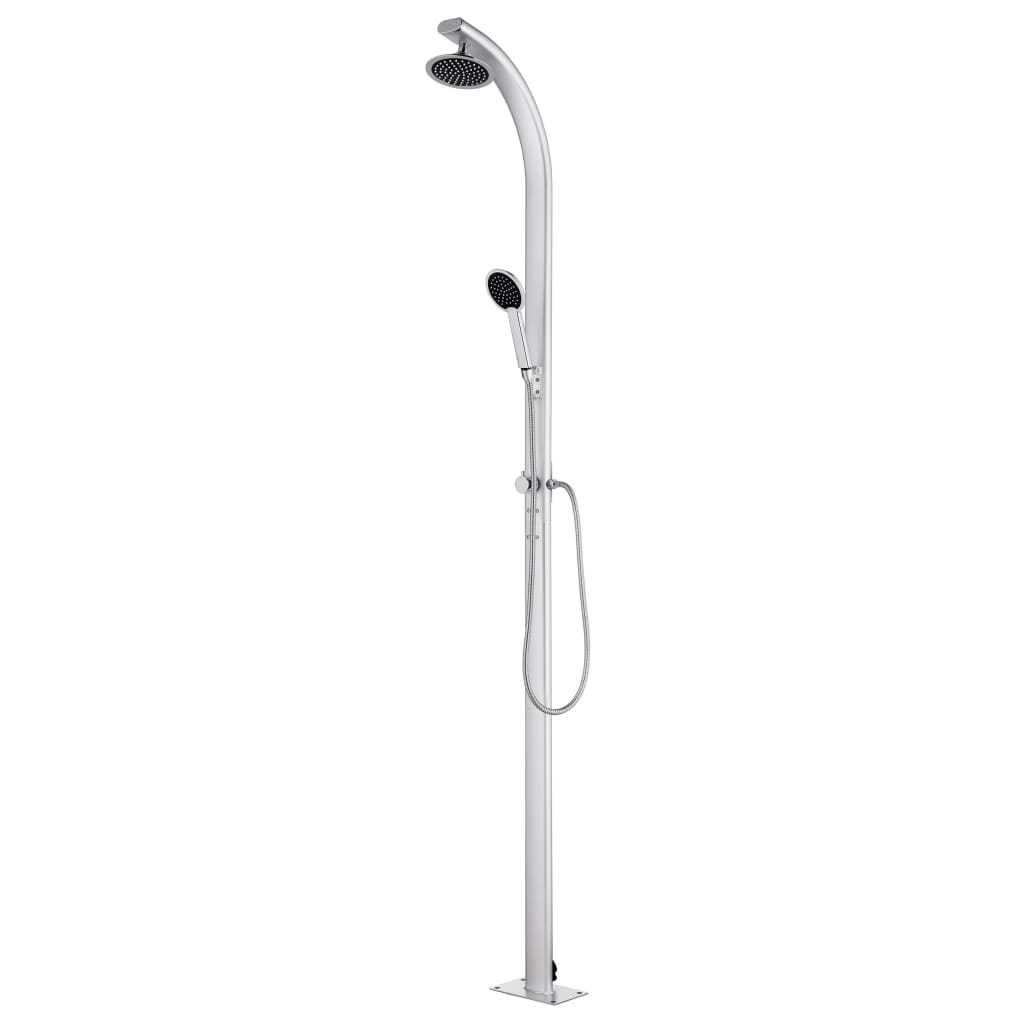 Garden Shower with Grey Base 220 cm Aluminium