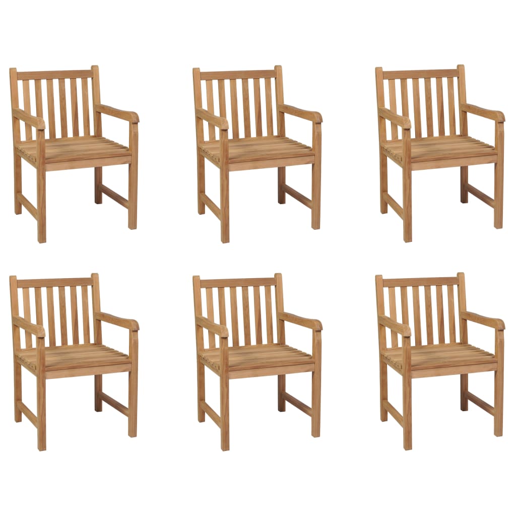 Outdoor Chairs 6 pcs Solid Teak Wood , Furniture -> Outdoor Furniture -> Outdoor Seating -> Outdoor Chairs , Chairs -,Durable,eligant,Furniture -,Home & Garden -,Home Decor,Modern Design,new-305021,Outdoor Chairs,Outdoor Furniture -,Outdoor Furniture Sets