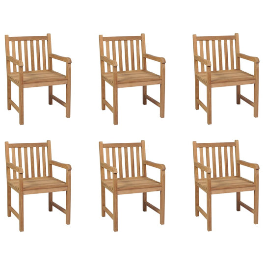 Outdoor Chairs 6 pcs Solid Teak Wood , Furniture -> Outdoor Furniture -> Outdoor Seating -> Outdoor Chairs , Chairs -,Durable,eligant,Furniture -,Home & Garden -,Home Decor,Modern Design,new-305021,Outdoor Chairs,Outdoor Furniture -,Outdoor Furniture Sets