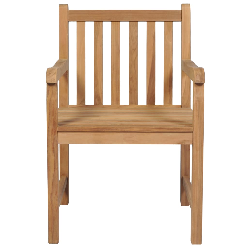 Outdoor Chairs 8 pcs Solid Teak Wood - rustic design outdoor wooden chair set made from durable teak wood.