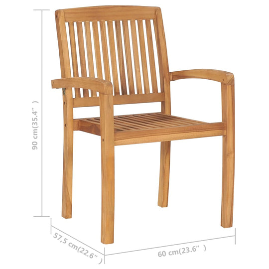 Stacking Garden Chairs 6 pcs Solid Teak Wood , Furniture -> Outdoor Furniture -> Outdoor Seating -> Outdoor Chairs , Durable,eligant,Furniture -,Home & Garden -,Modern Design,new-305021,Outdoor Chairs,Outdoor Furniture -,Outdoor Seating -,Wooden Furniture