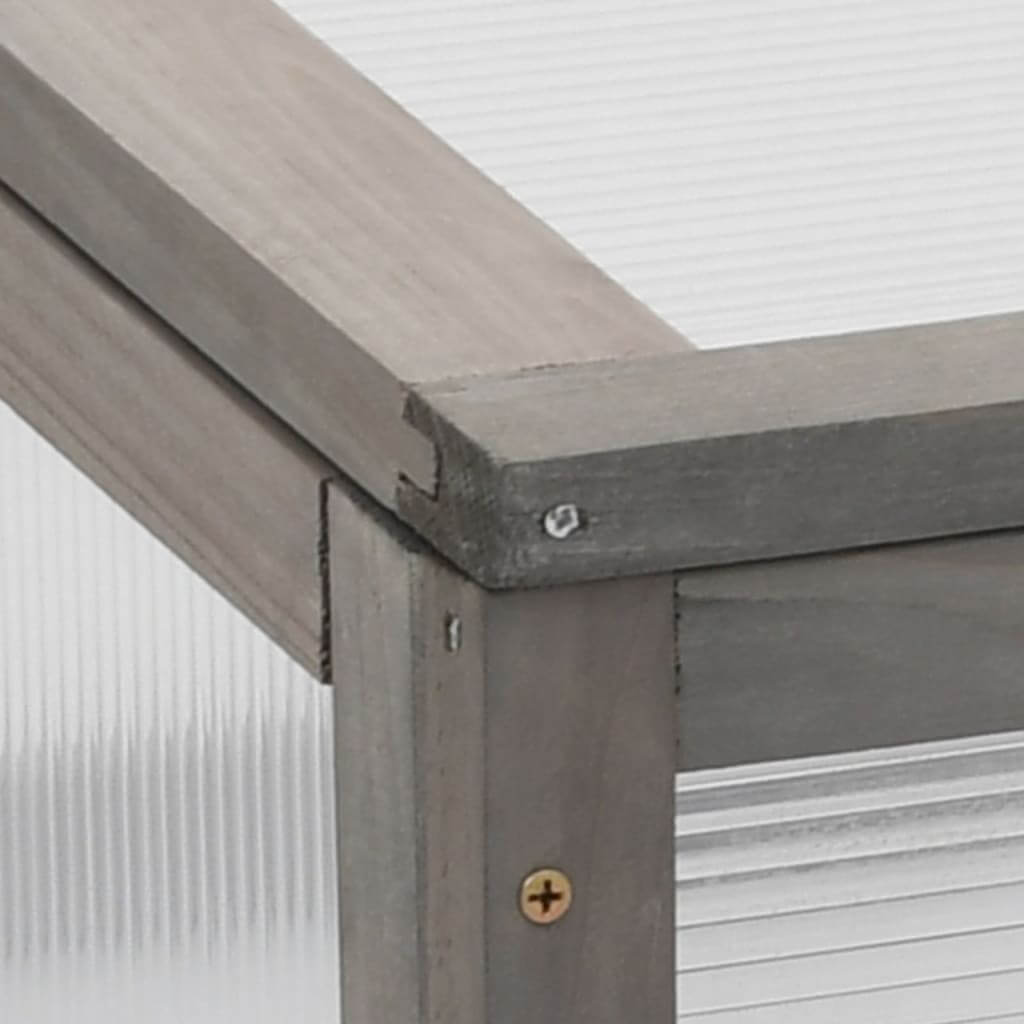 حوض زراعي مرتفع مع دفيئة، 110×54×120 سم، مصنوع من خشب التنوب الصلب