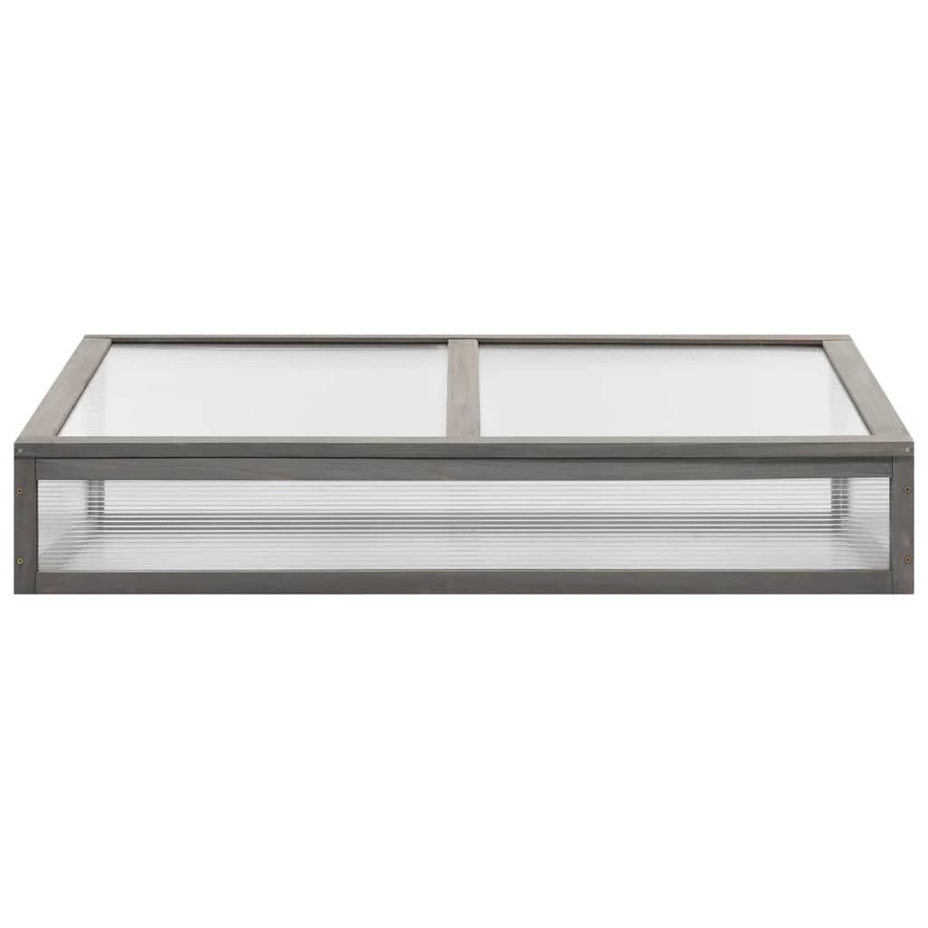 حوض زراعي مرتفع مع دفيئة، 110×54×120 سم، مصنوع من خشب التنوب الصلب