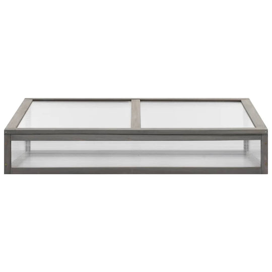 حوض زراعي مرتفع مع دفيئة، 110×54×120 سم، مصنوع من خشب التنوب الصلب