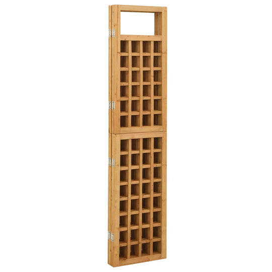 4-Panel Room Divider/Trellis Solid Fir Wood 161x180 cm for indoor and patio use, perfect plant support and privacy solution.