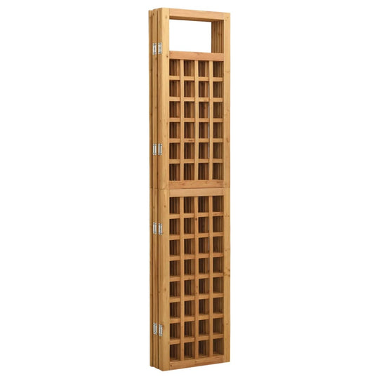 5-Panel Room Divider/Trellis Solid Fir Wood 201.5x180 cm, showcasing a wooden trellis for indoor use.