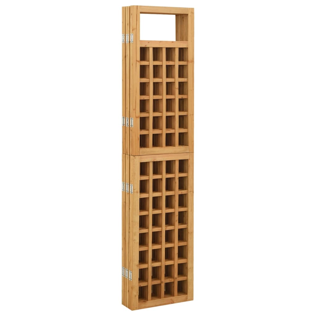 6-Panel Room Divider/Trellis Solid Fir Wood 242.5x180 cm for indoor privacy and climbing plant support