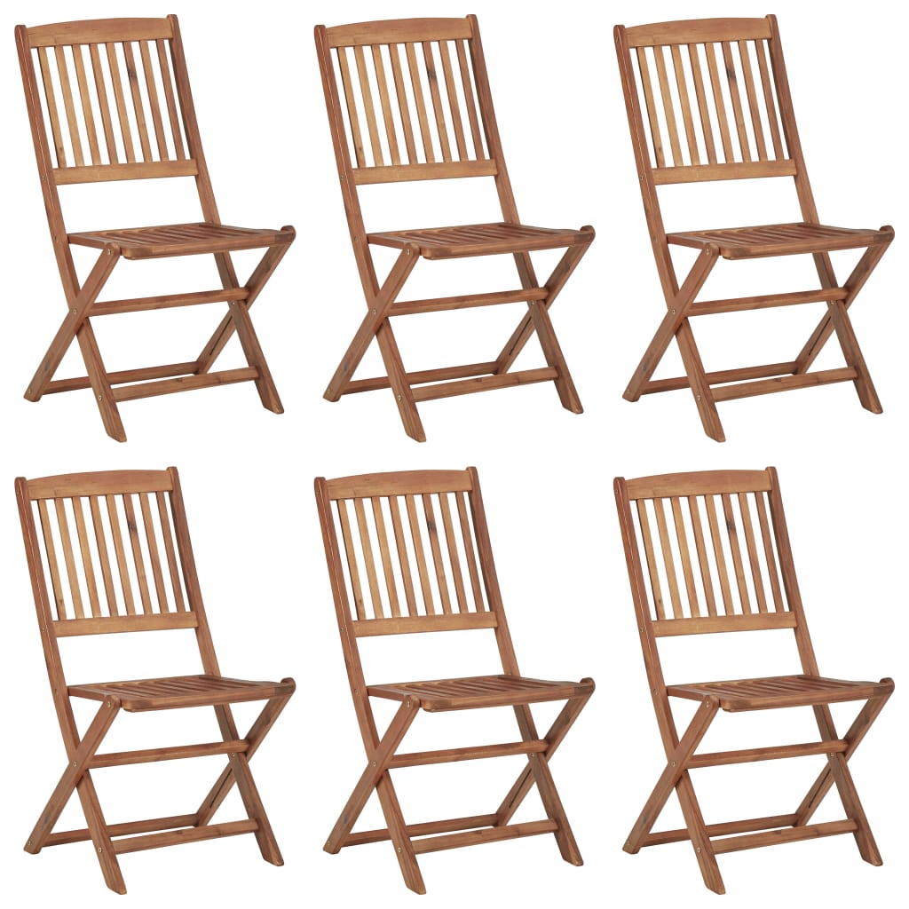 Folding Outdoor Chairs 6 pcs Solid Acacia Wood , Furniture -> Outdoor Furniture -> Outdoor Seating -> Outdoor Chairs , Chairs -,Decor -,Durable,eligant,Furniture -,Home & Garden -,Modern Design,new-305021,Outdoor Chairs,Outdoor Furniture -,Outdoor Furnitu