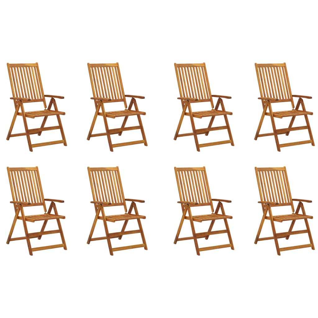 Folding Garden Chairs 8 pcs Solid Acacia Wood , Furniture -> Outdoor Furniture -> Outdoor Seating -> Outdoor Chairs , Chairs -,Decor -,Durable,eligant,Furniture -,Home & Garden -,Modern Design,new-305021,Outdoor Chairs,Outdoor Furniture -,Outdoor Furnitur