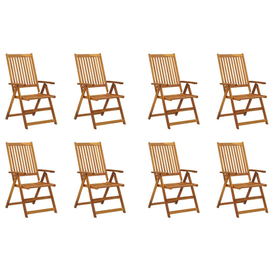 Folding Garden Chairs 8 pcs Solid Acacia Wood , Furniture -> Outdoor Furniture -> Outdoor Seating -> Outdoor Chairs , Chairs -,Decor -,Durable,eligant,Furniture -,Home & Garden -,Modern Design,new-305021,Outdoor Chairs,Outdoor Furniture -,Outdoor Furnitur