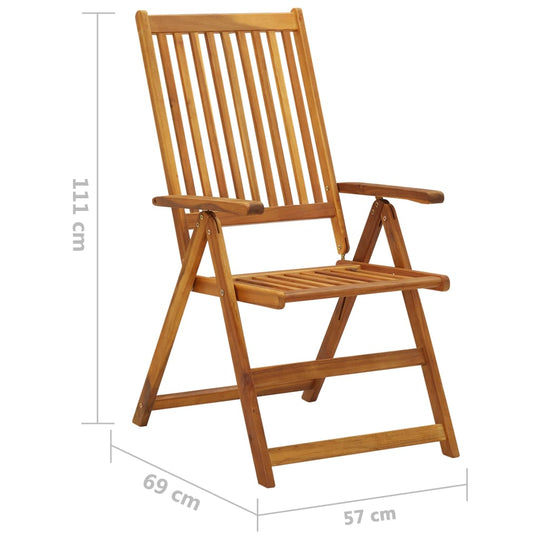 Folding Garden Chairs 8 pcs Solid Acacia Wood , Furniture -> Outdoor Furniture -> Outdoor Seating -> Outdoor Chairs , Chairs -,Decor -,Durable,eligant,Furniture -,Home & Garden -,Modern Design,new-305021,Outdoor Chairs,Outdoor Furniture -,Outdoor Furnitur