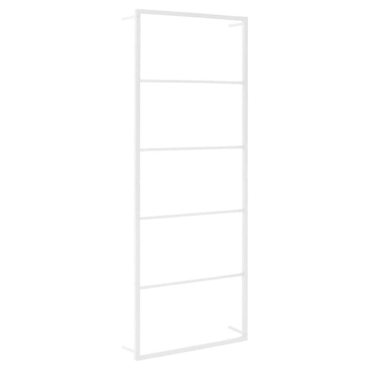 White Towel Rack 45x10x115 cm Steel for bathroom organization, made of durable steel, wall-mounted with ample towel space.