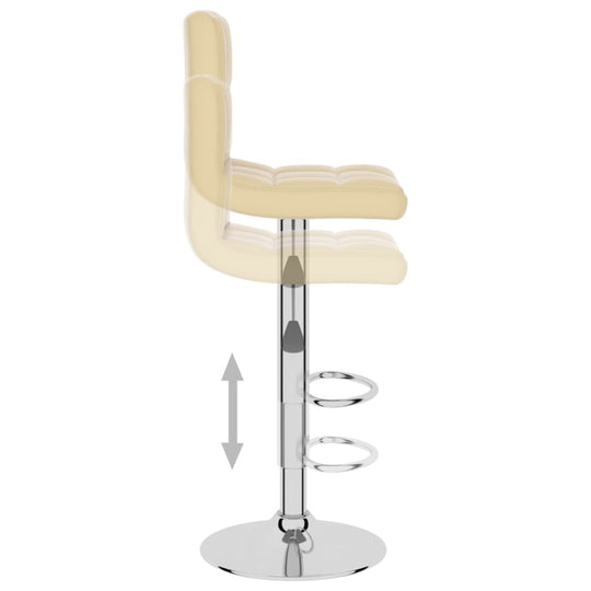 Bar Stool Cream Faux Leather