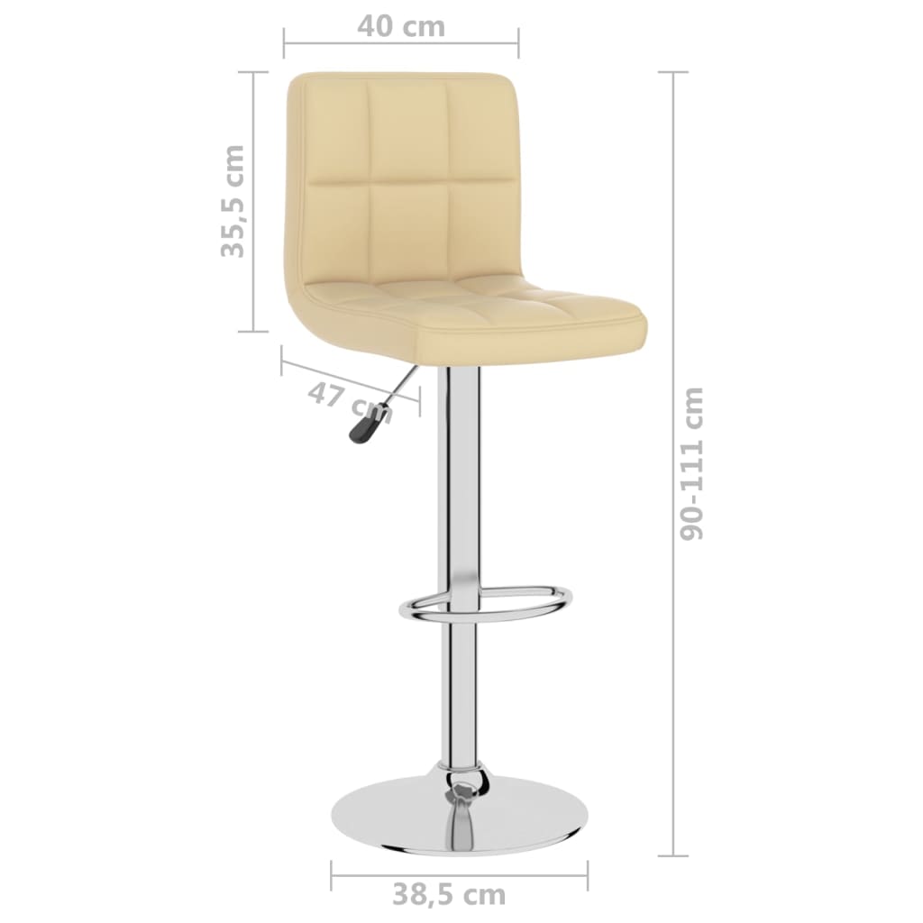 Bar Stool Cream Faux Leather