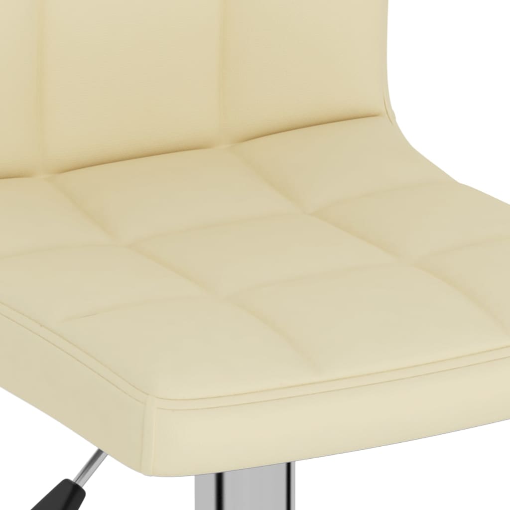 Cream fabric bar stool seat with tufted design, chrome base, perfect for outdoor patio and home furniture settings.