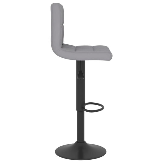 Bar Stool Light  Fabric side view showcasing adjustable height and chrome-finished base for optimal comfort.
