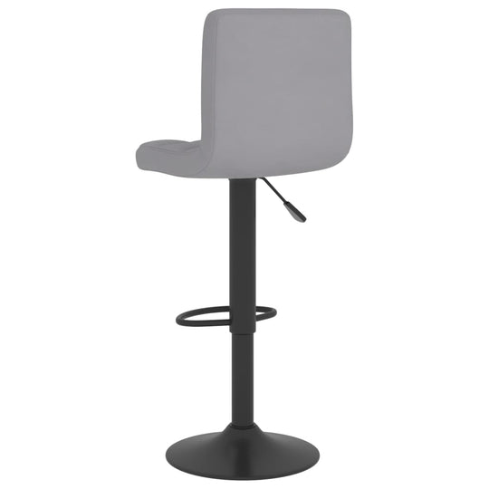 Bar Stool Light  Fabric in soft grey upholstery with adjustable height and chrome base