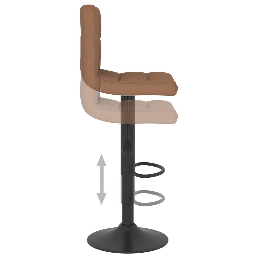 Bar Stool Brown Fabric