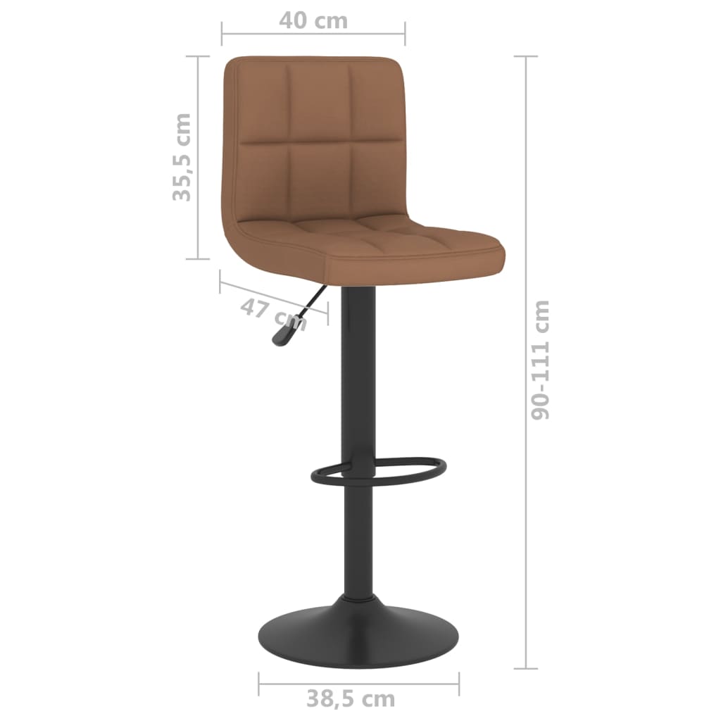 Bar Stool Brown Fabric