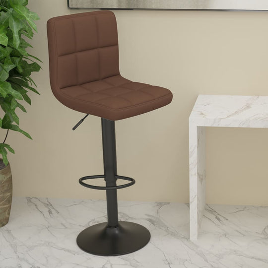 Bar Stool Brown Fabric