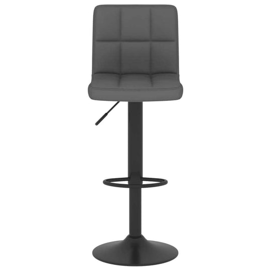 Dark grey fabric bar stool with adjustable height and chrome base, perfect for outdoor patio furniture and garden lounge set.