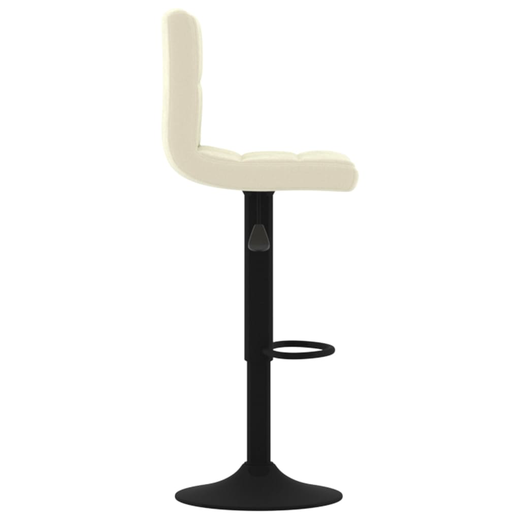 Cream velvet bar stool with chrome base and footrest, perfect for outdoor and patio settings.