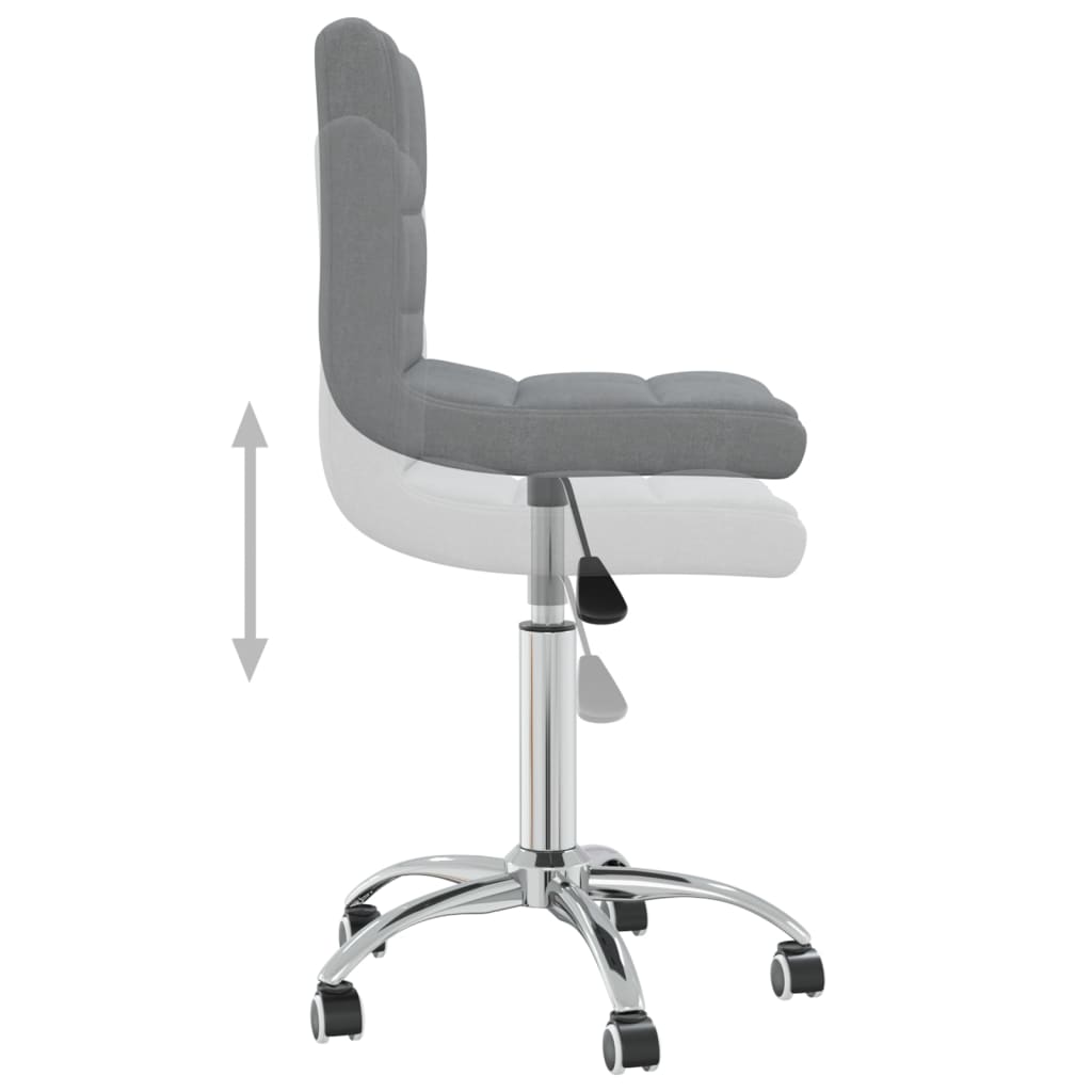 Swivel Office Chair Light Grey Fabric