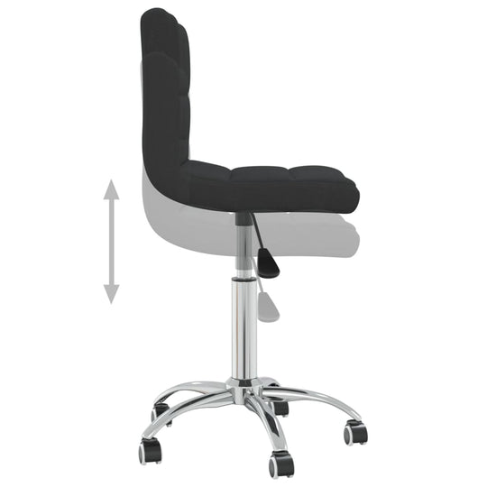 Swivel Office Chair Fabric with adjustable height and padded seat, shown in side view with castors and gas lift mechanism