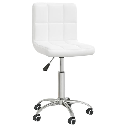 Swivel Office Chair Faux Leather with adjustable height and 360-degree rolling castors, ideal for home office use.