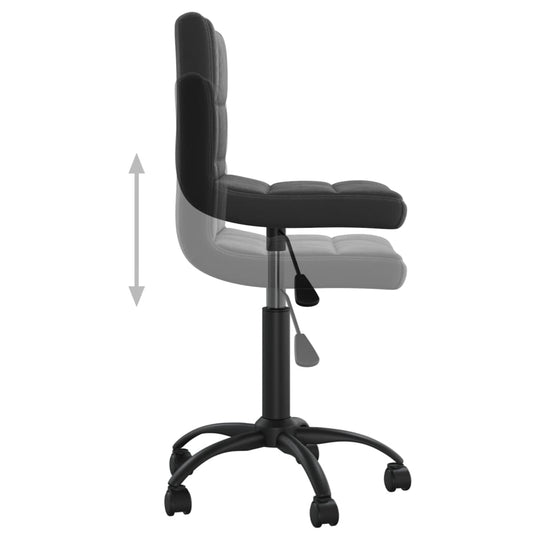 Swivel Office Chair Black Velvet