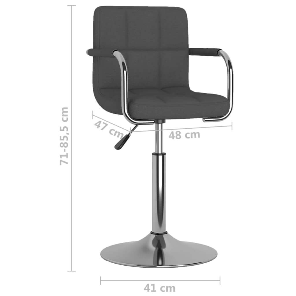 Bar Stool Dark Grey Fabric