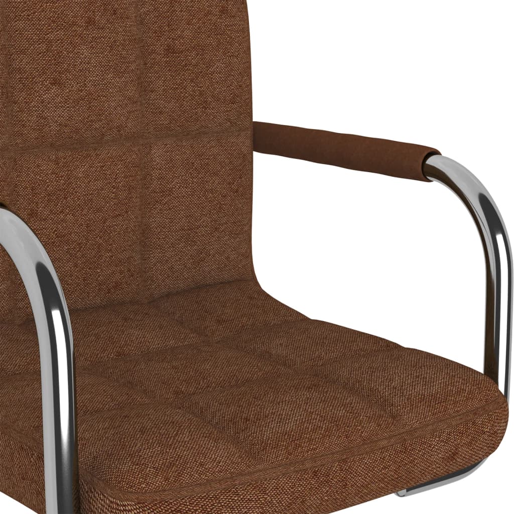 Bar Stool Brown Fabric