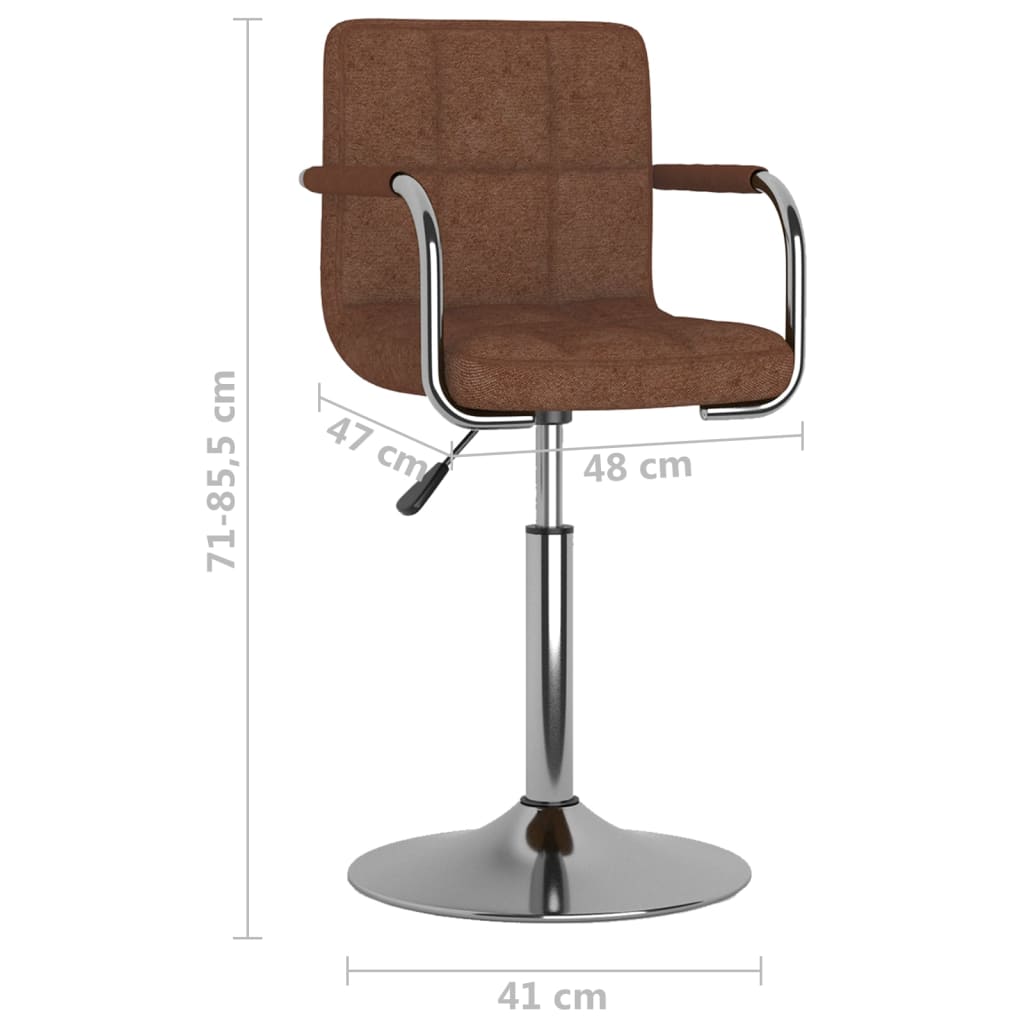 Bar Stool Brown Fabric