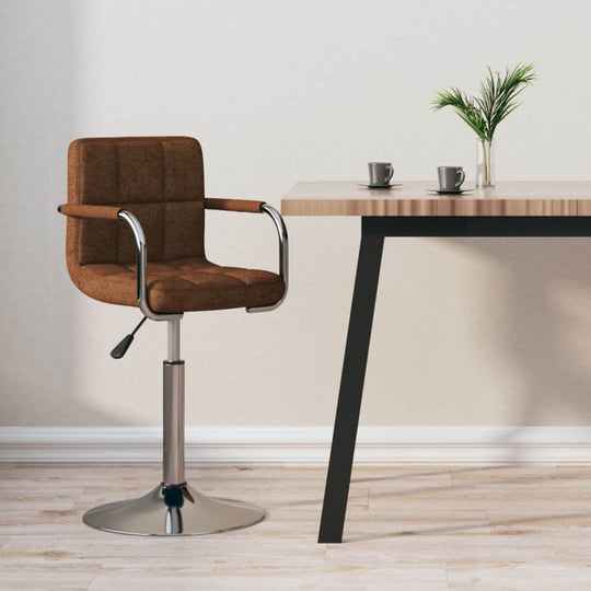 Bar Stool Brown Fabric