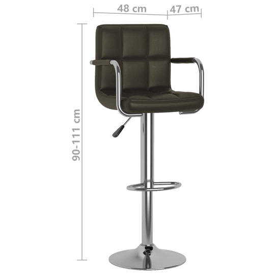 Bar Stool Brown Faux Leather