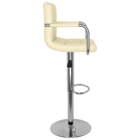 Bar Stool Faux Leather with chromed steel frame and adjustable height