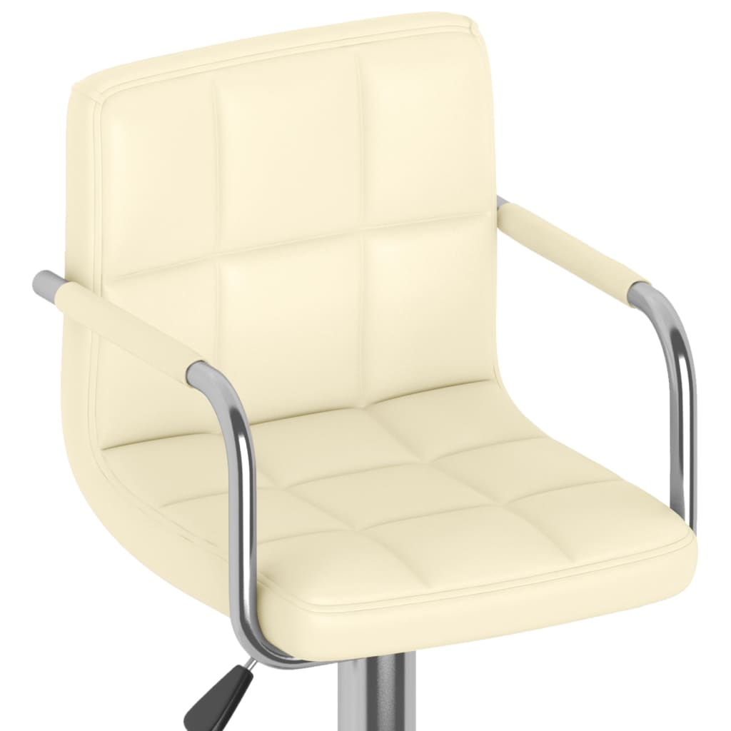 Bar Stool Faux Leather with chromed steel frame and footrest